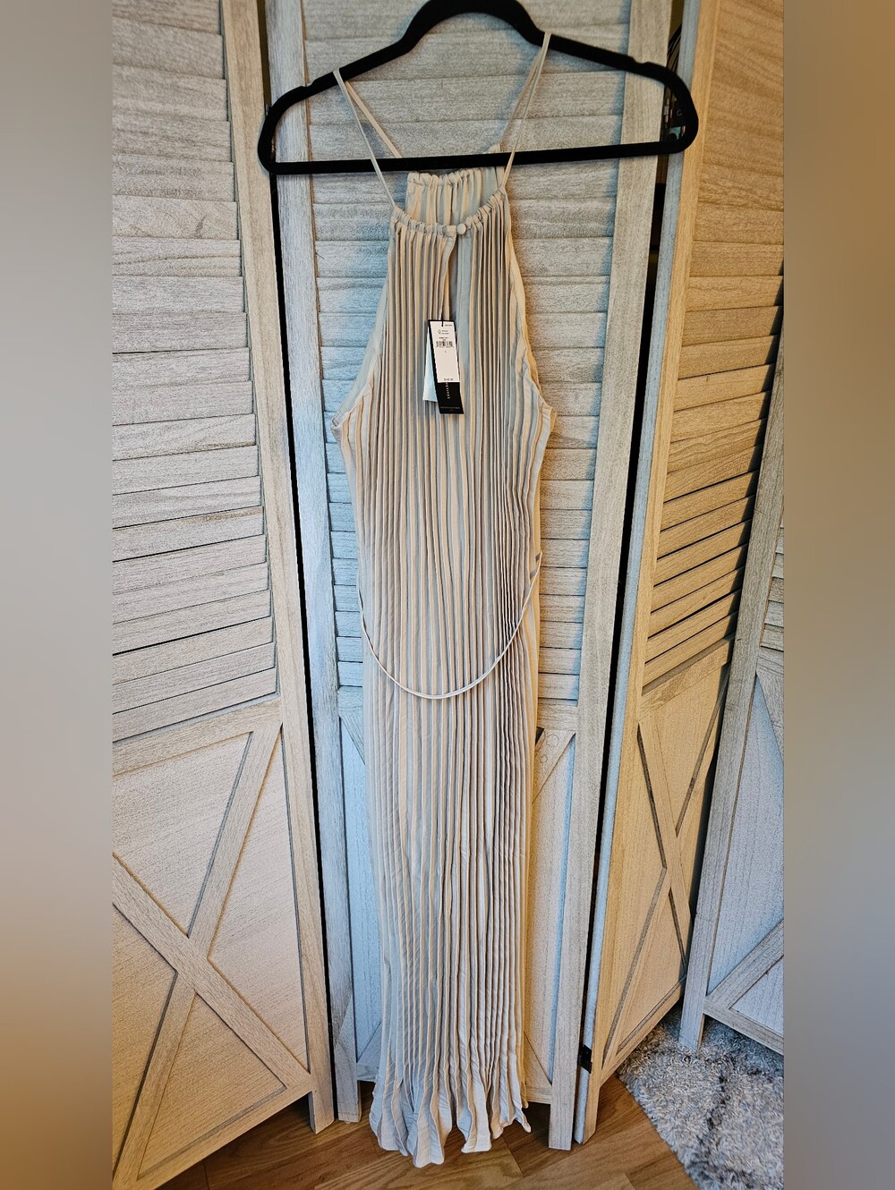 NWT Banana Republic Pleated Halter Maxi Dress